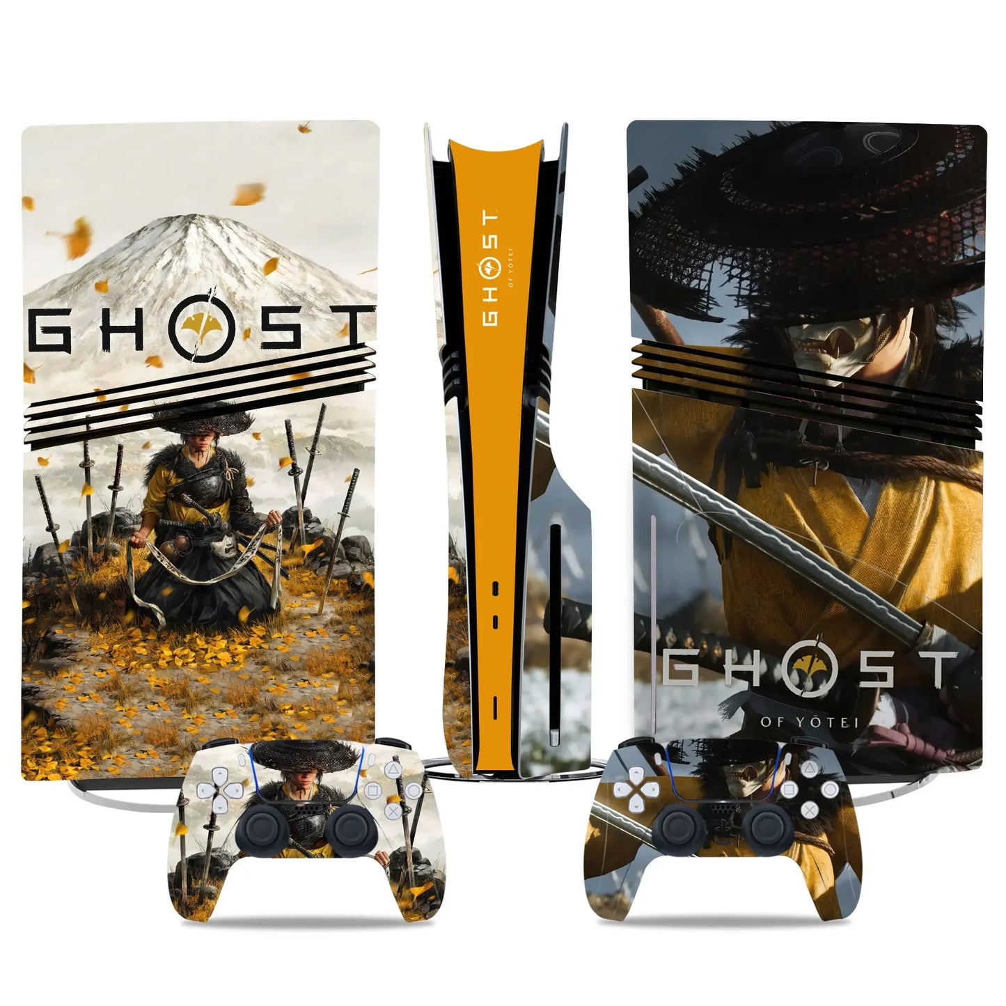 Autocollant en vinyle Ghost of Yotei pour PS5, coque de protection pour manettes de console