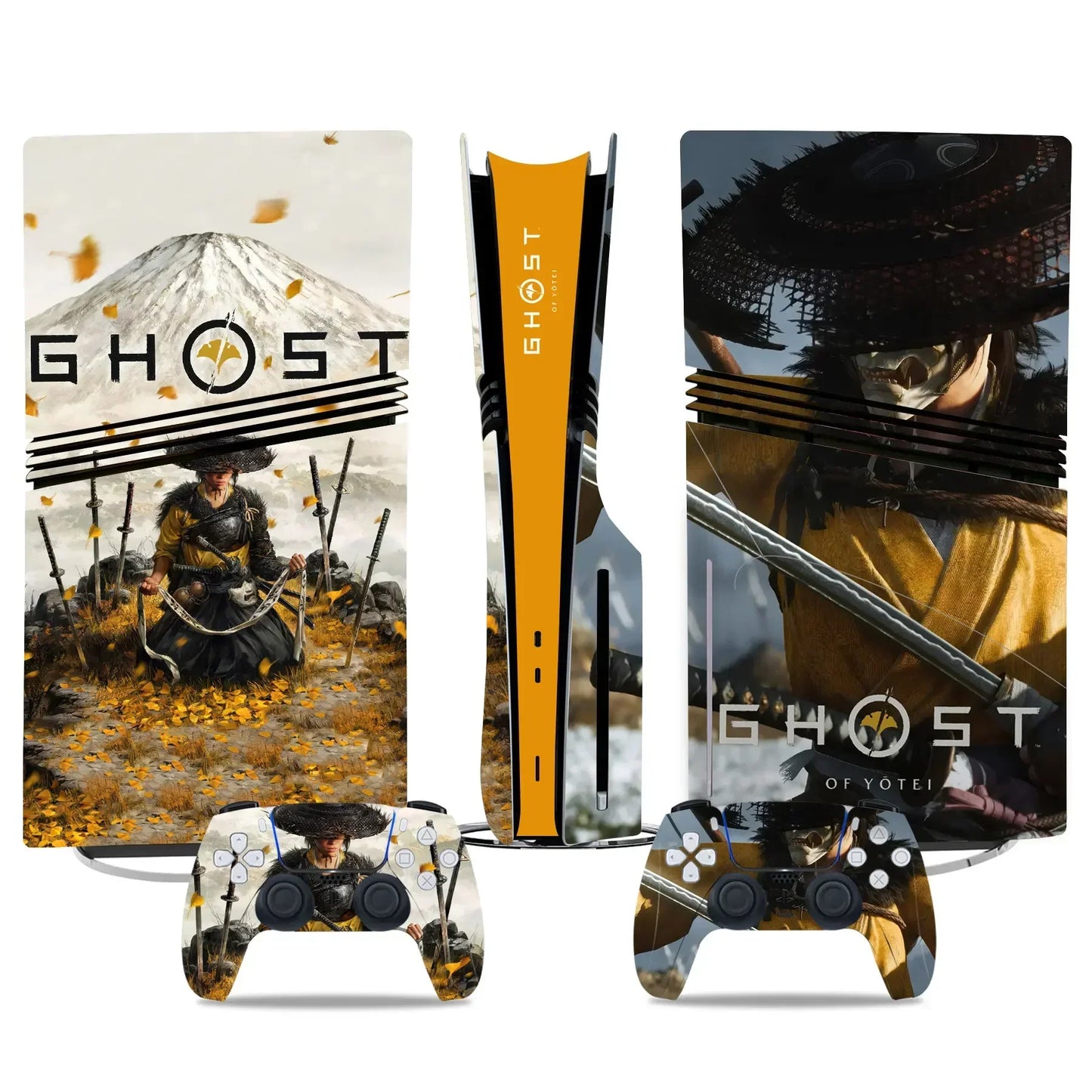 Autocollant vinyle décoratif Ghost of Yotei pour manettes PS5, protection pour console.