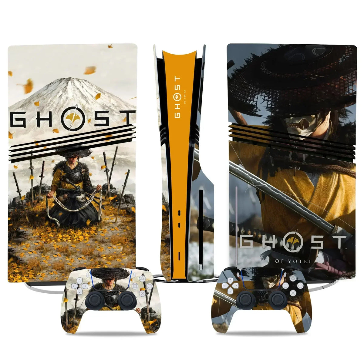 Ghost of Yotei PS5 Skin Vinyl-Aufkleber Konsolen-Controller Schutzfolie