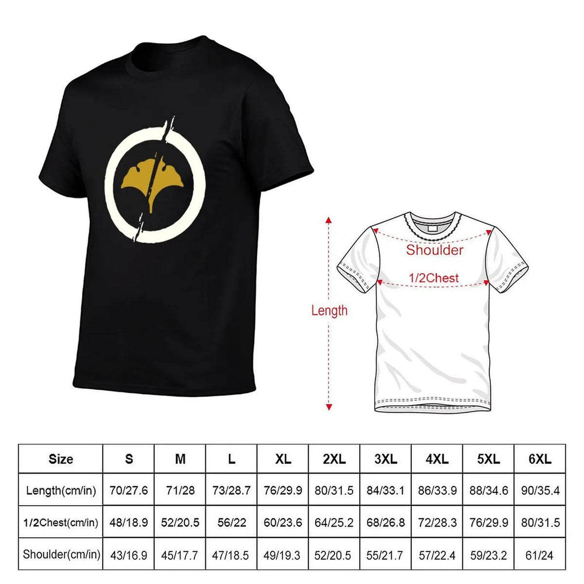 Ghost of Yotei Logo T-Shirt – Schwarz