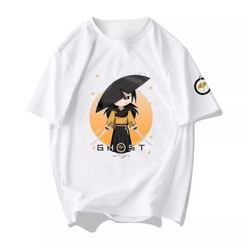 T-shirt Ghost of Yotei Atsu - Kawaii - Blanc - 2
