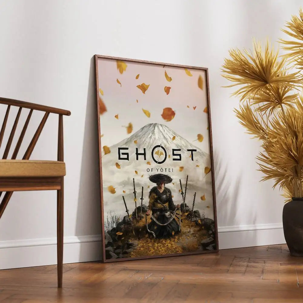 Ghost of Yotei Poster - Atsu & Mount Yotei - 1