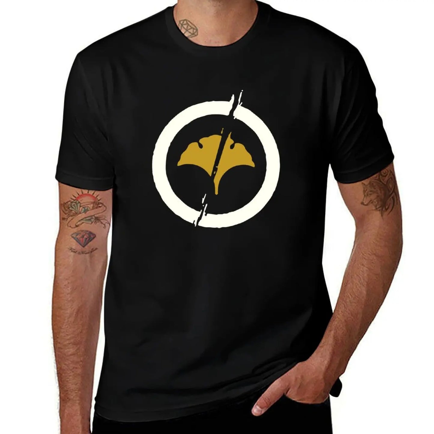 T-shirt avec logo Ghost of Yotei - Noir