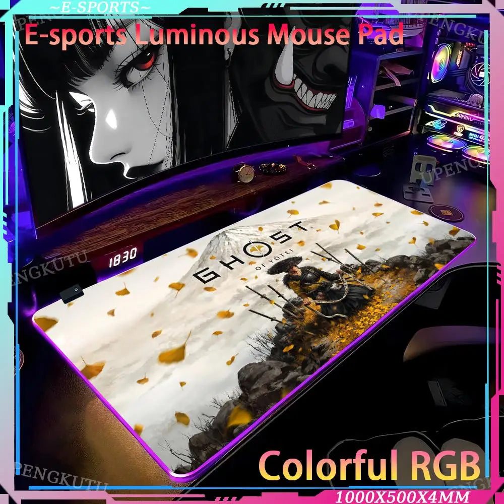 Tapis de souris LED Ghost of Yotei - 10