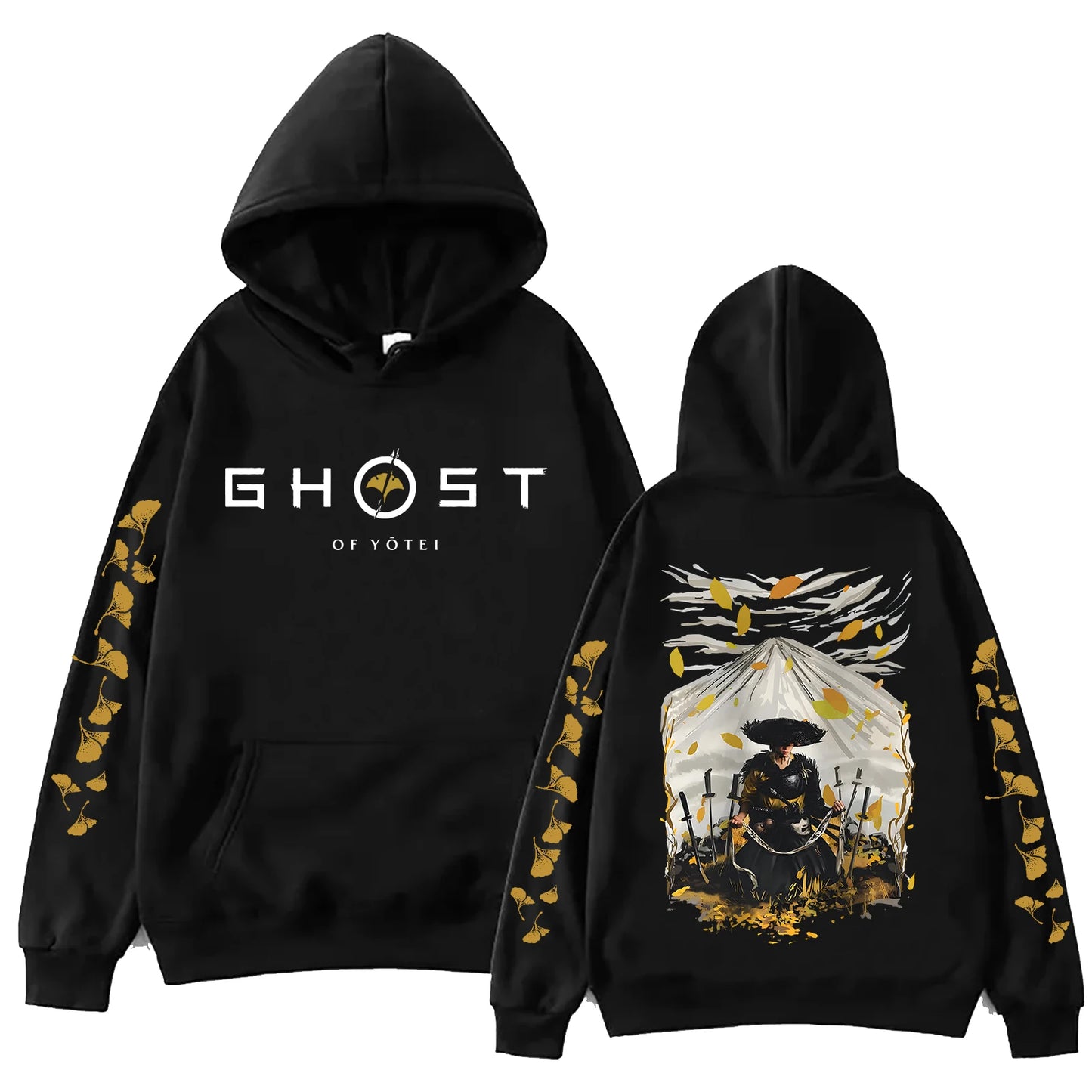 Ghost of Yotei Brown Hoodie - Atsu & Mount Fuji