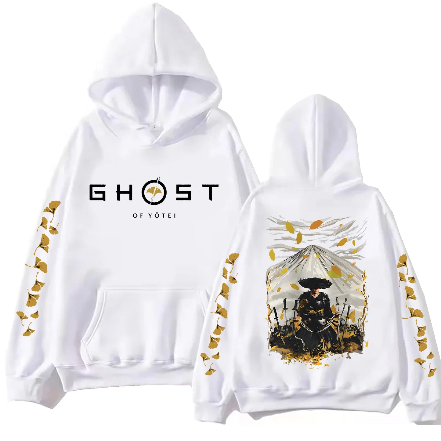 Ghost of Yotei Brown Hoodie - Atsu & Mount Fuji