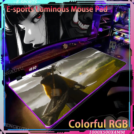 Tapis de souris LED Ghost of Yotei - 9