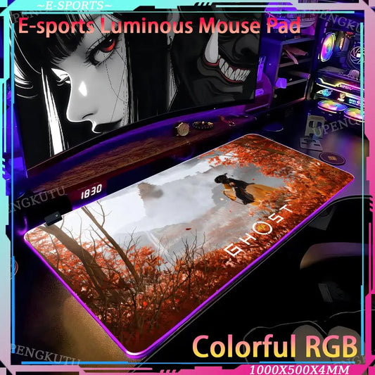 Tapis de souris LED Ghost of Yotei - 3