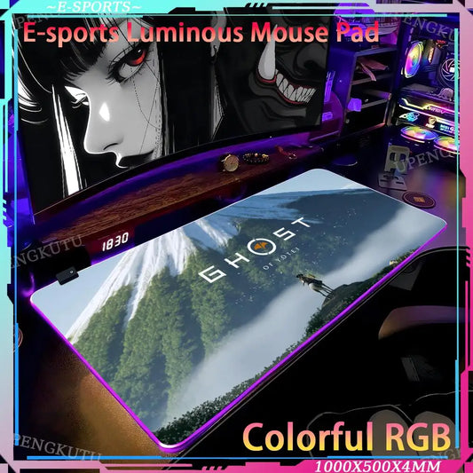 Tapis de souris LED Ghost of Yotei - 8