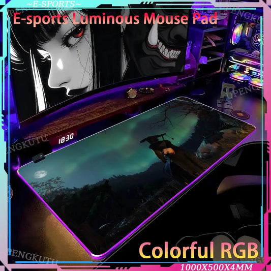 Tapis de souris LED Ghost of Yotei - 5