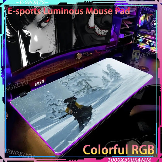 Tapis de souris LED Ghost of Yotei - 4