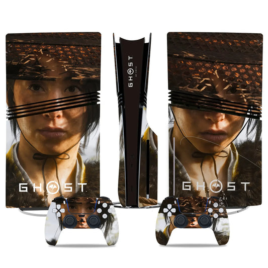 Autocollant en vinyle Ghost of Yotei pour PS5, coque de protection pour manettes de console