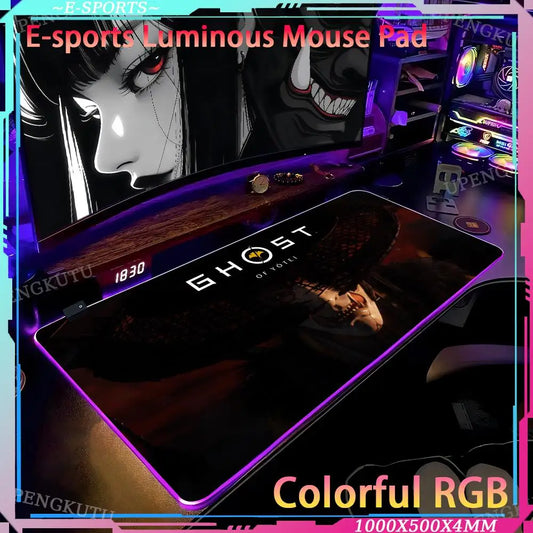 Tapis de souris LED Ghost of Yotei - 11