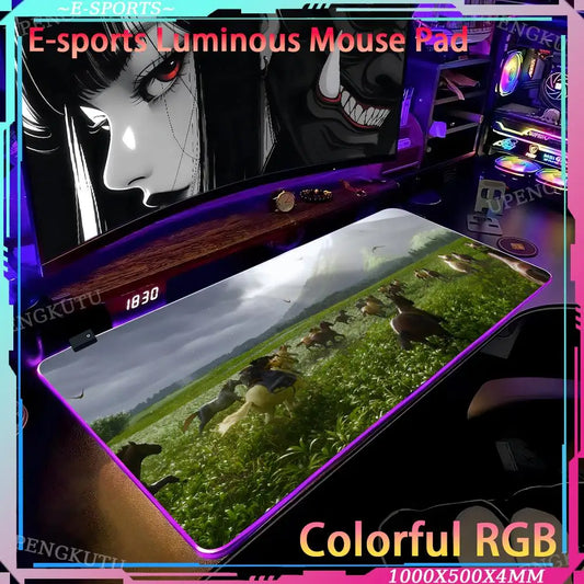 Tapis de souris LED Ghost of Yotei - 1