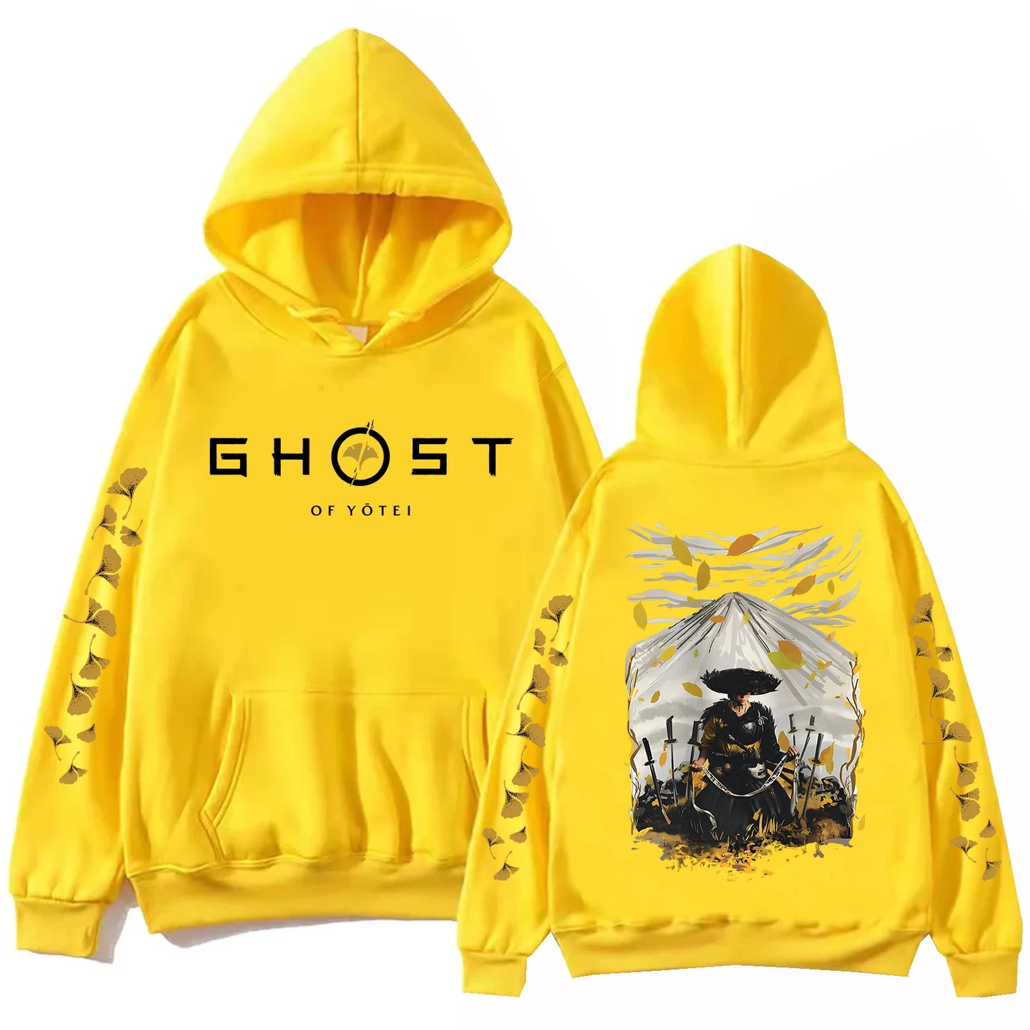 Ghost of Yotei Brown Hoodie - Atsu & Mount Fuji