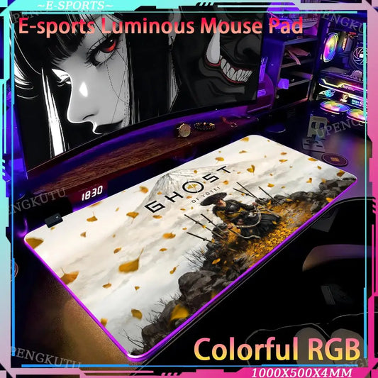 Tapis de souris LED Ghost of Yotei - 10
