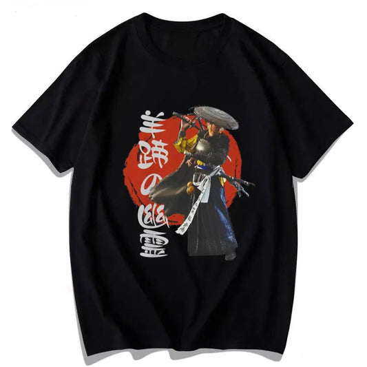 T-Shirt Noir Fantôme de Yotei - Atsu